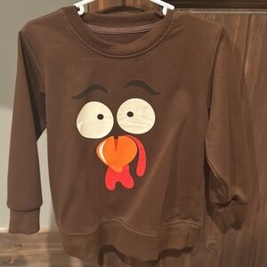 Brown Turkey Face Kids Shirt